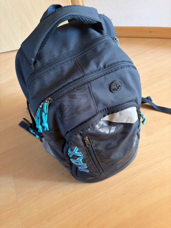 Sac à dos enfant Ergo, bleu, camouflage, bon état