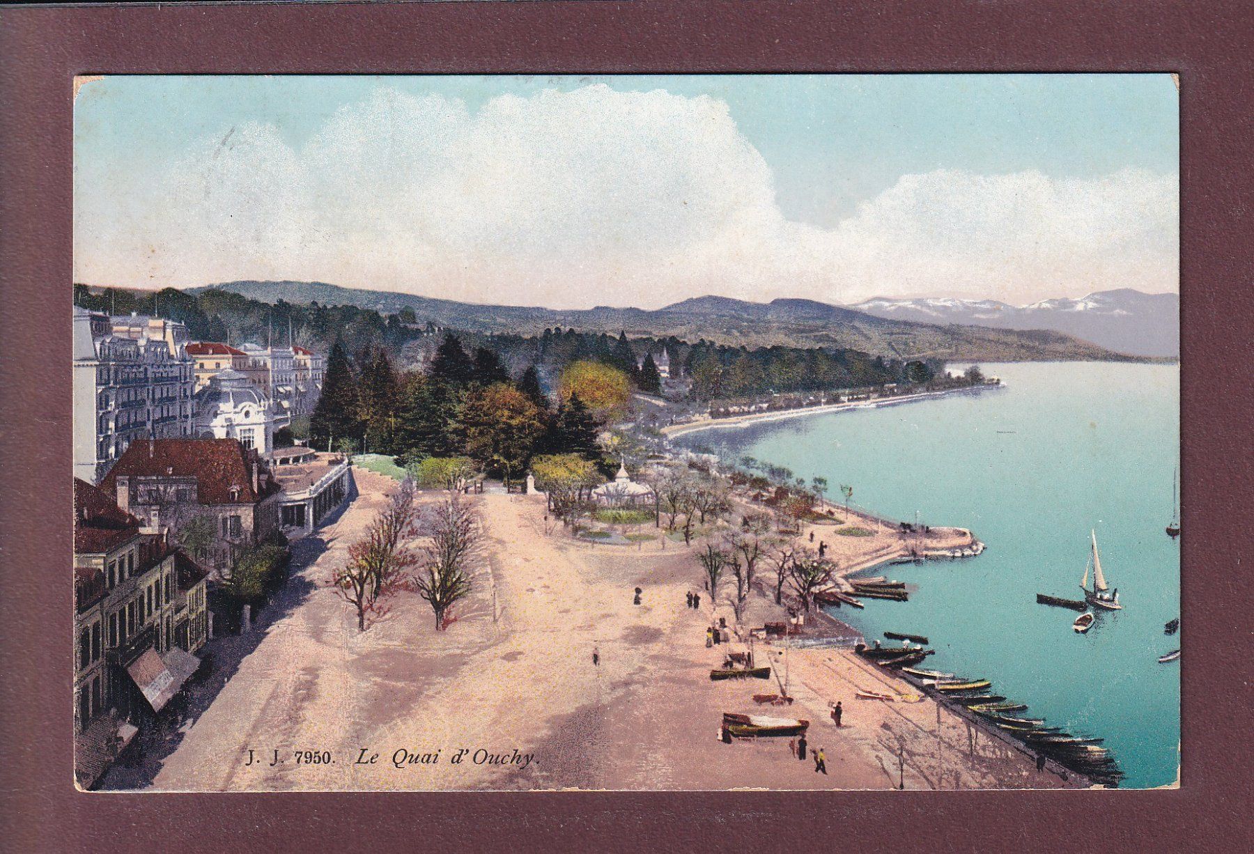 Ansichtskarten: LAUSANNE - Ouchy - Quai - 1913 – Gebraucht aus Pully von nicecards