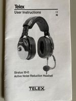 Fliegerei - Aviation ANR Headset TELEX Stratus 50-D