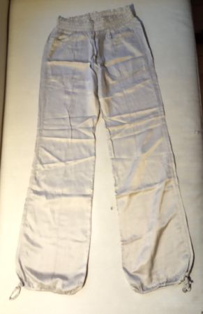 Y2K Designer Seidenhose 45% Seide Gold Lia-ne W27 XS NP179.-