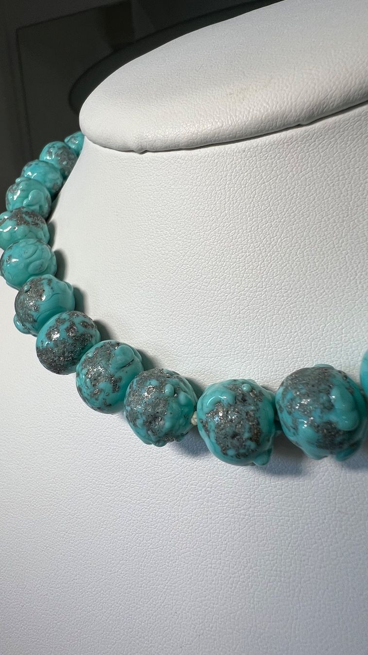 Ketten: Collier en verre de murano turquoise – Gebraucht aus Nyon von stylevintage79 1