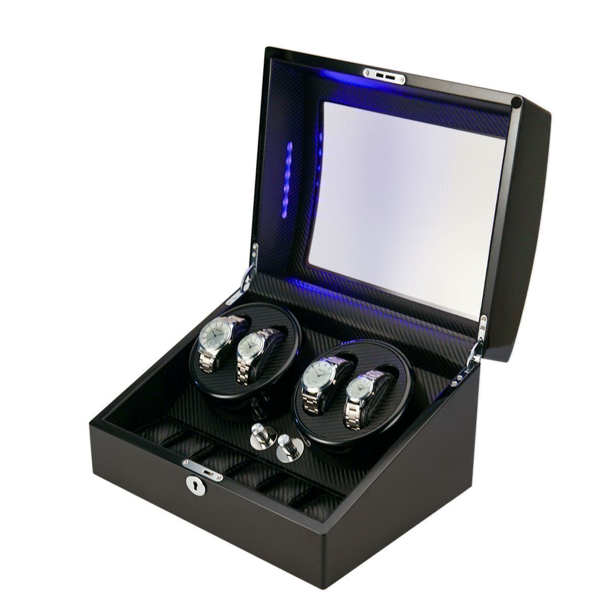 Scatole porta orologi: Uhrenbeweger Beleuchtung Winder Uhrenbox – Nuovo (secondo la descrizione) da Thun venduto da Newnewshop 3