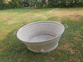 Alte Zinkwanne Gr. 80 dicht Vintage Pflanzwanne shabby chic