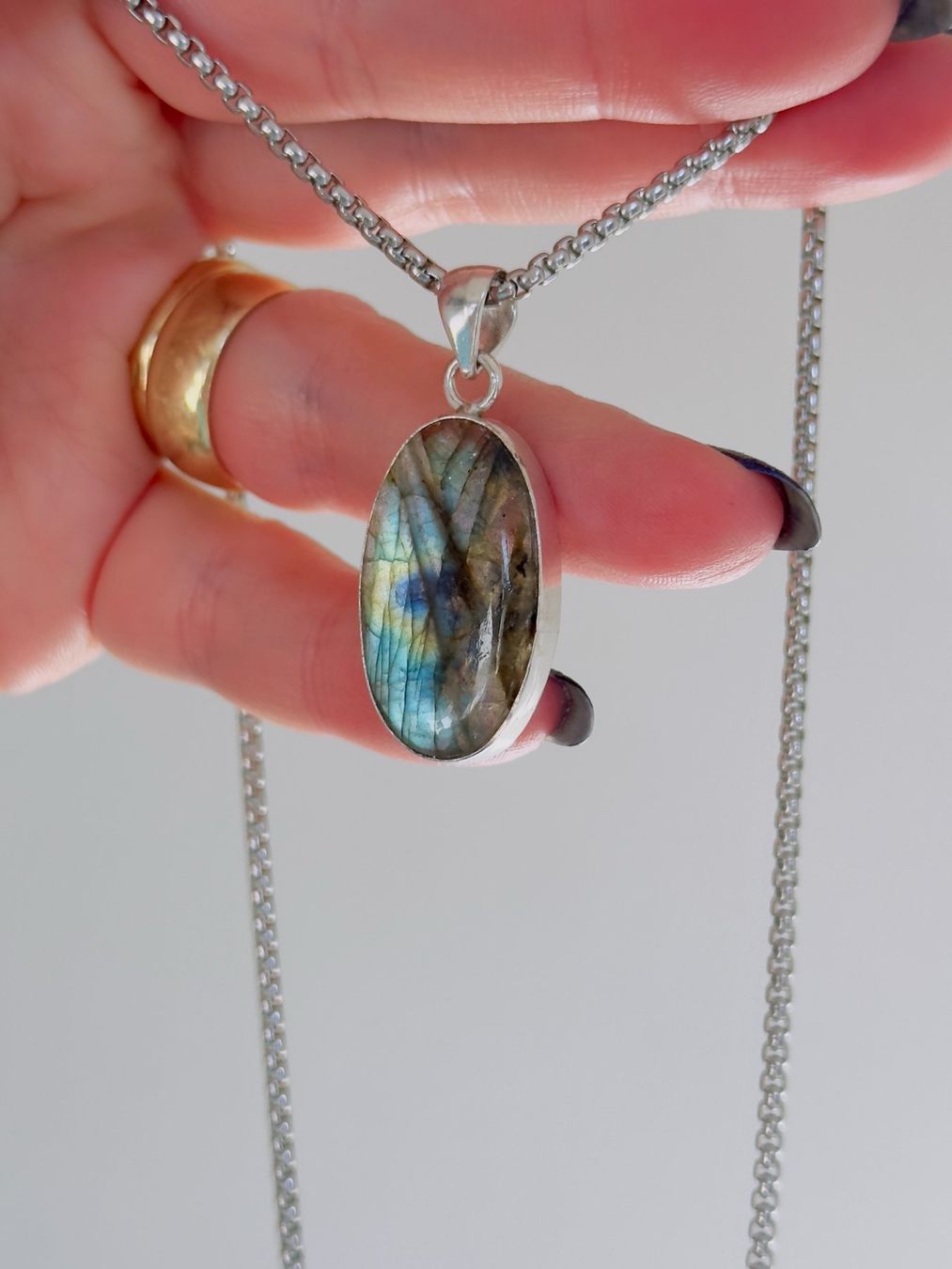 Catenine: Labradorite necklace – Nuovo e nell'imballaggio originale da Genève venduto da AGBERG 2