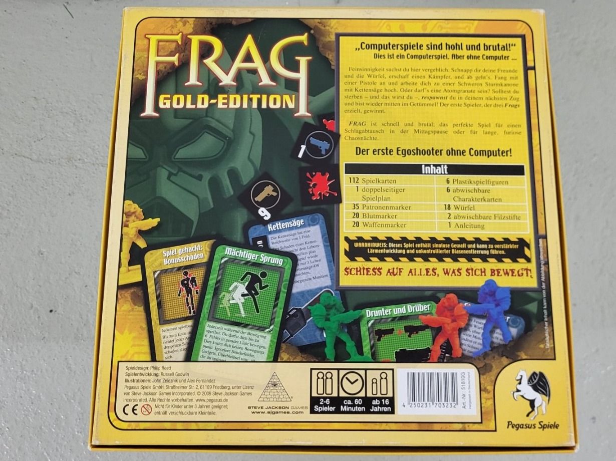 Pegasus Spiele Giochi: Frag Gold Edition - Das Brettspiel – Usato da Aarau Rohr venduto da torgath 1