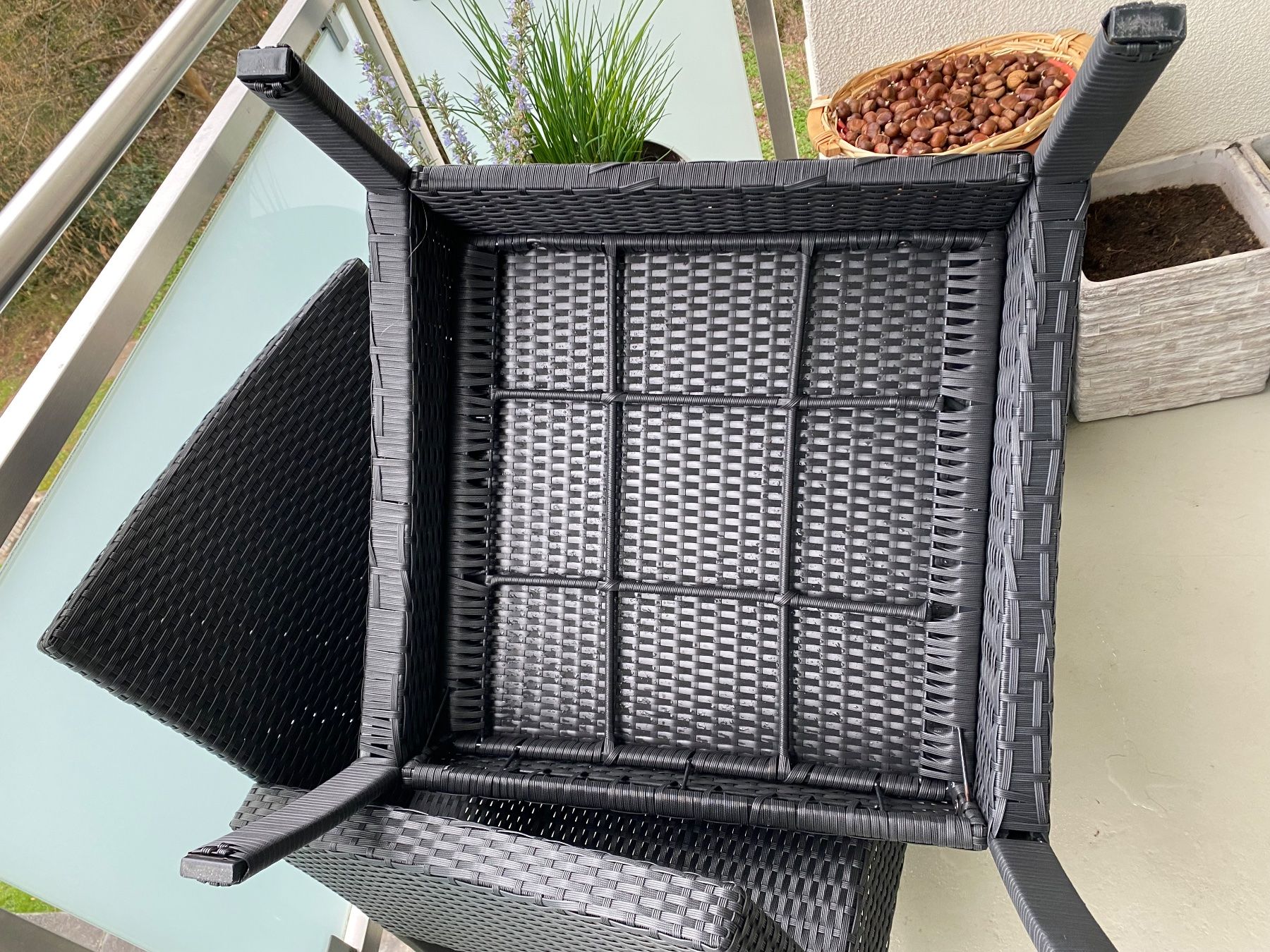 Sessel: 2 Stühle/Sessel Rattan Optik schwarz – Gebraucht aus Zürich von Schoens 4