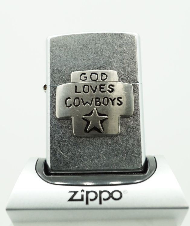 ZIPPO® GOD LOVES COWBOYS MARLBORO - 2000 - UNGEZÜNDET