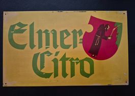 Original VINTAGE Blechschild ELMER CITRO