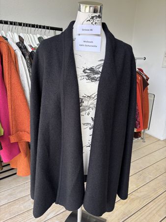 Wollwalk Jacke / Cape (neu!) Gr. 46 aus Schweizer Nähatelier