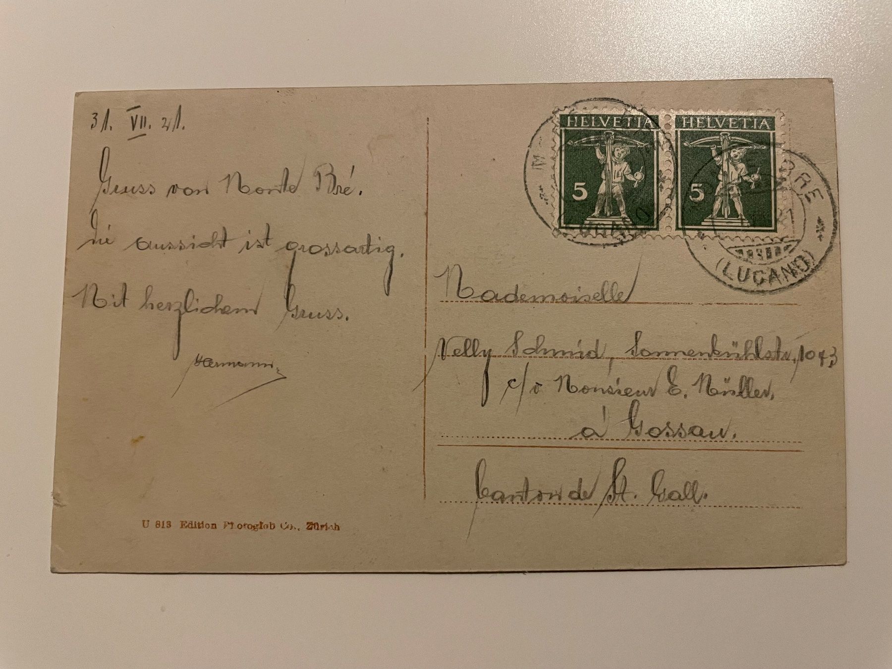 Cartoline postali: Monte Brè vetta, Lugano – Usato da Faido venduto da Luca555 1