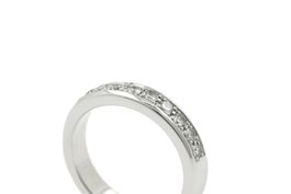 Halb Alliance Ring 0.5ct Brillanten 18K Gold Gr.56 *S3609