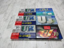 6 x MAXELL 10/60/90 Audio Kassette als Konvolut original rar