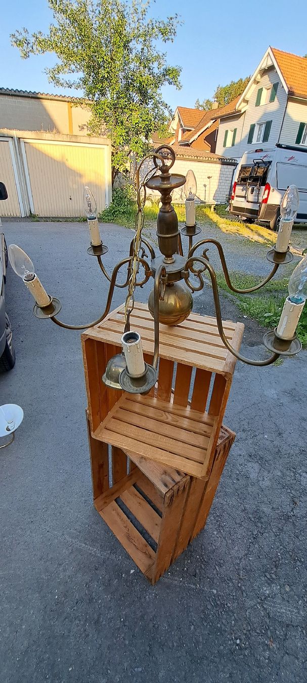 Lampadari & plafoniere: Messing Kronleuchter Lampe, Luster – Usato da Rheineck venduto da einstein12 1
