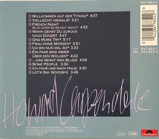 CD: Howard Carpendale - Ganz nah – Usato da Grüningen venduto da azulmarron 1