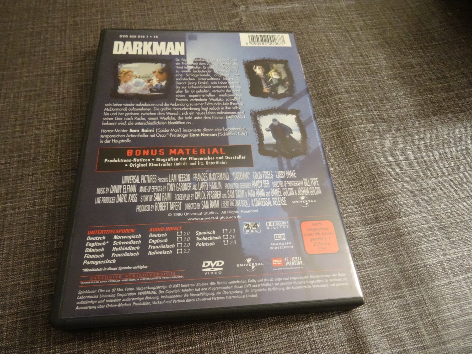 Tutti i DVDs: Darkman DVD - 18ER – Usato da Olten venduto da Disc-Verkauf 2