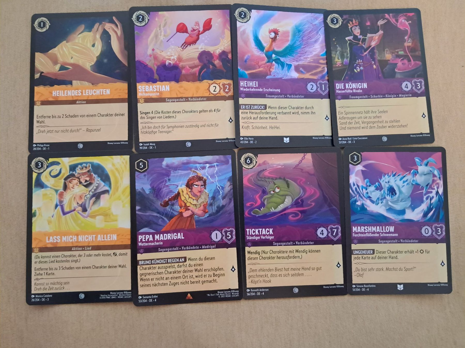 Disney Sammelbilder & Trading cards: 8 Lorcana Karten – Gebraucht aus Arni AG von Belgarion