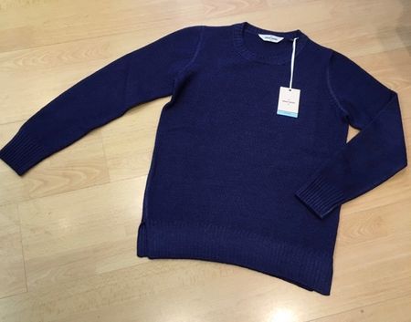 Gran Sasso LA Strick Pullover Merino vintage blau Gr 34