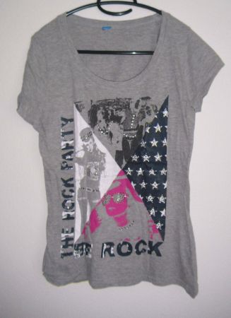 Shirt - Achselarm mit Pailletten, Gr. M,  Grau * Chicorée*