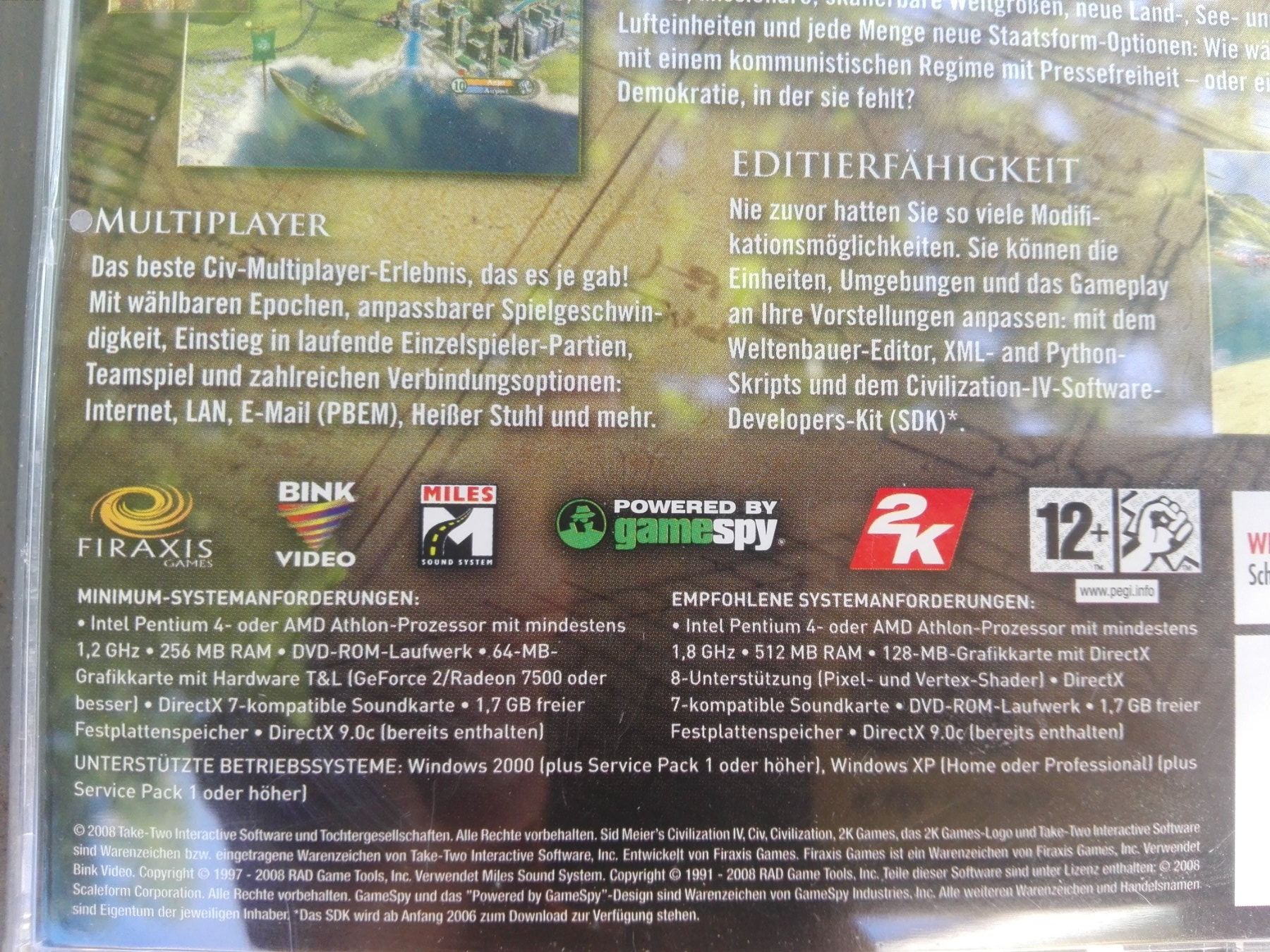 Giochi: Sid Meier's Civilization  (IV)   >Deutsch<      PC Spiel 2K – Usato da St.Gallen venduto da elk2023 3