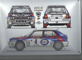 Blechschild-LANCIA DELTA INTEGRALE HF MC