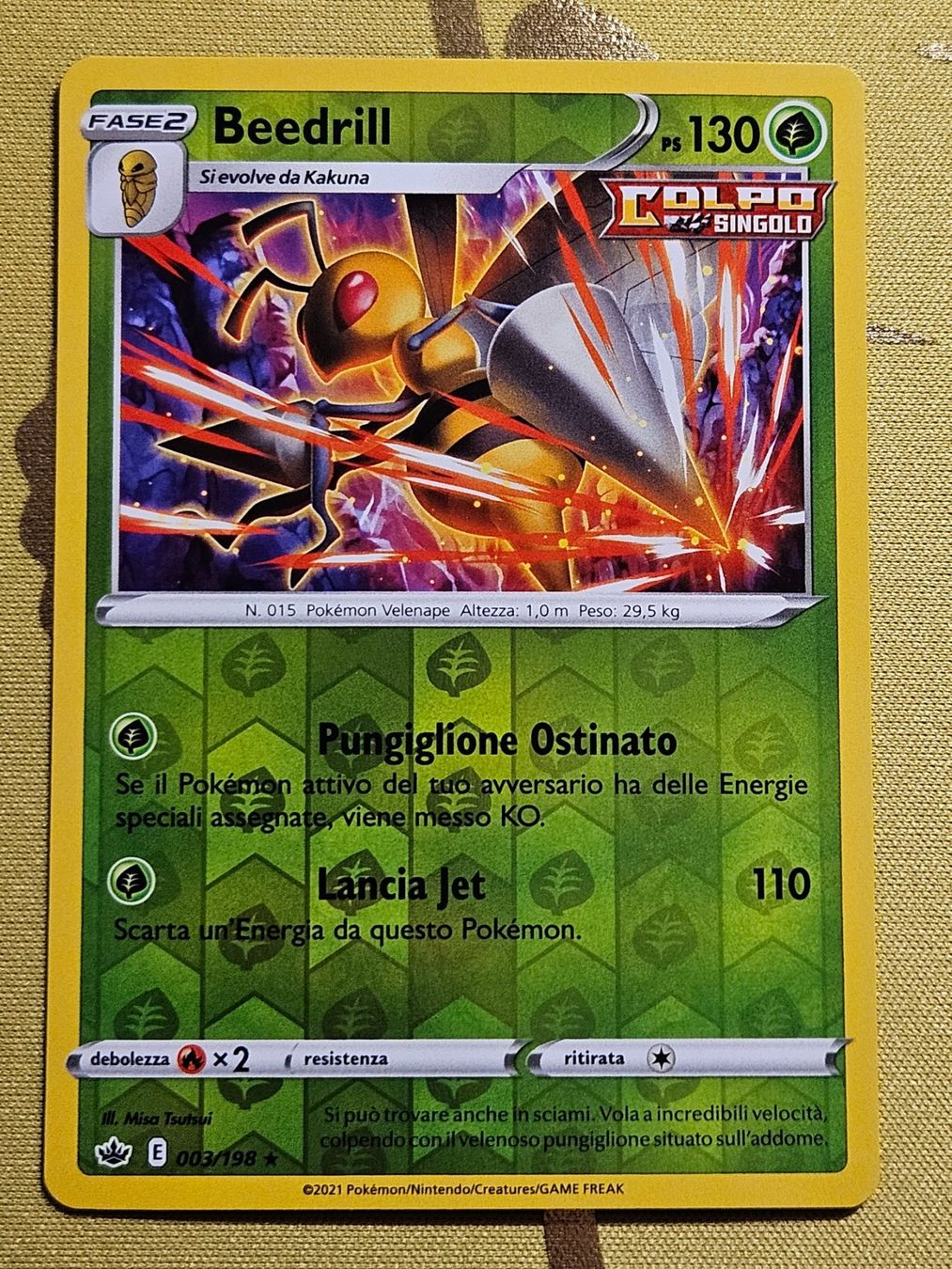 Pokémon Carte collezionabili: Chilling Reign - Beedrill 003/198 IT – Usato da Bellinzona venduto da Pokemarco