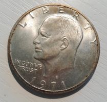 SILBER / 1 Dollar "Eisenhower Dollar" / 1971 S