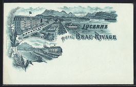 Mondschein-Lithographie Lucerne, Hotel B