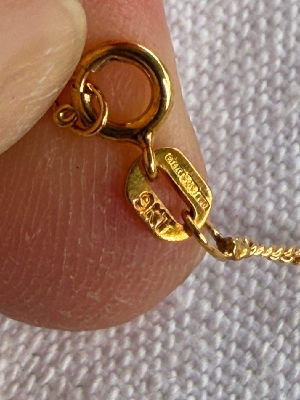 Catenine: 9 Karat Goldkette mit Anhänger – Usato da Bern venduto da ewi21 5