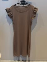 Sommerkleid Braunes Rippstrickkleid Grösse