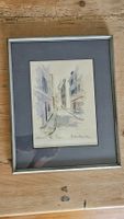Aquarell "Strassenszene Montmartre Paris