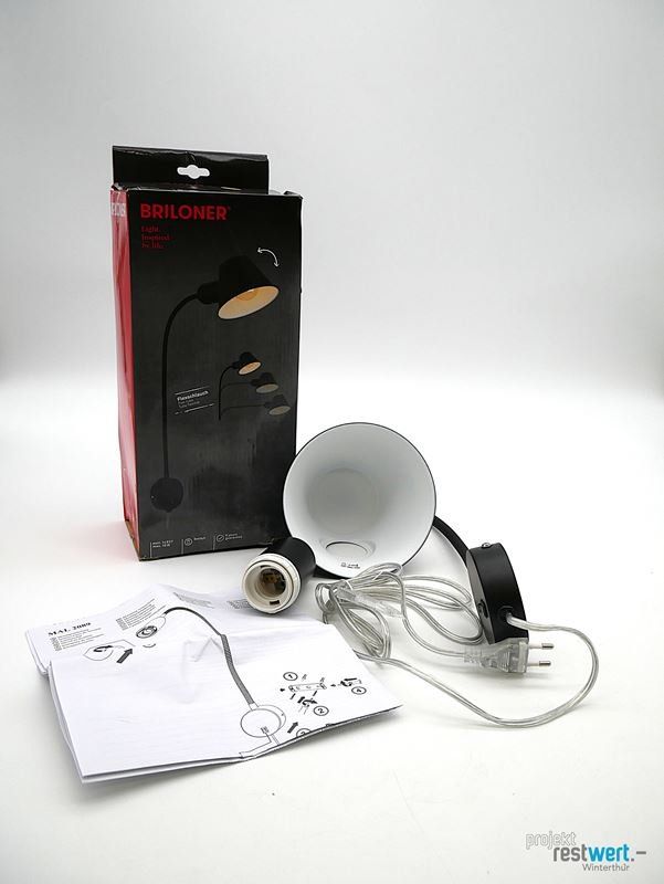 Lampade: BRILONER Flexschlauch Bettlampe Schwarz – Nuovo (secondo la descrizione) da Winterthur venduto da Restwert_Winterthur