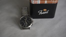 Fossil Armbanduhr Chronograph Edelstahl gebraucht Zustand