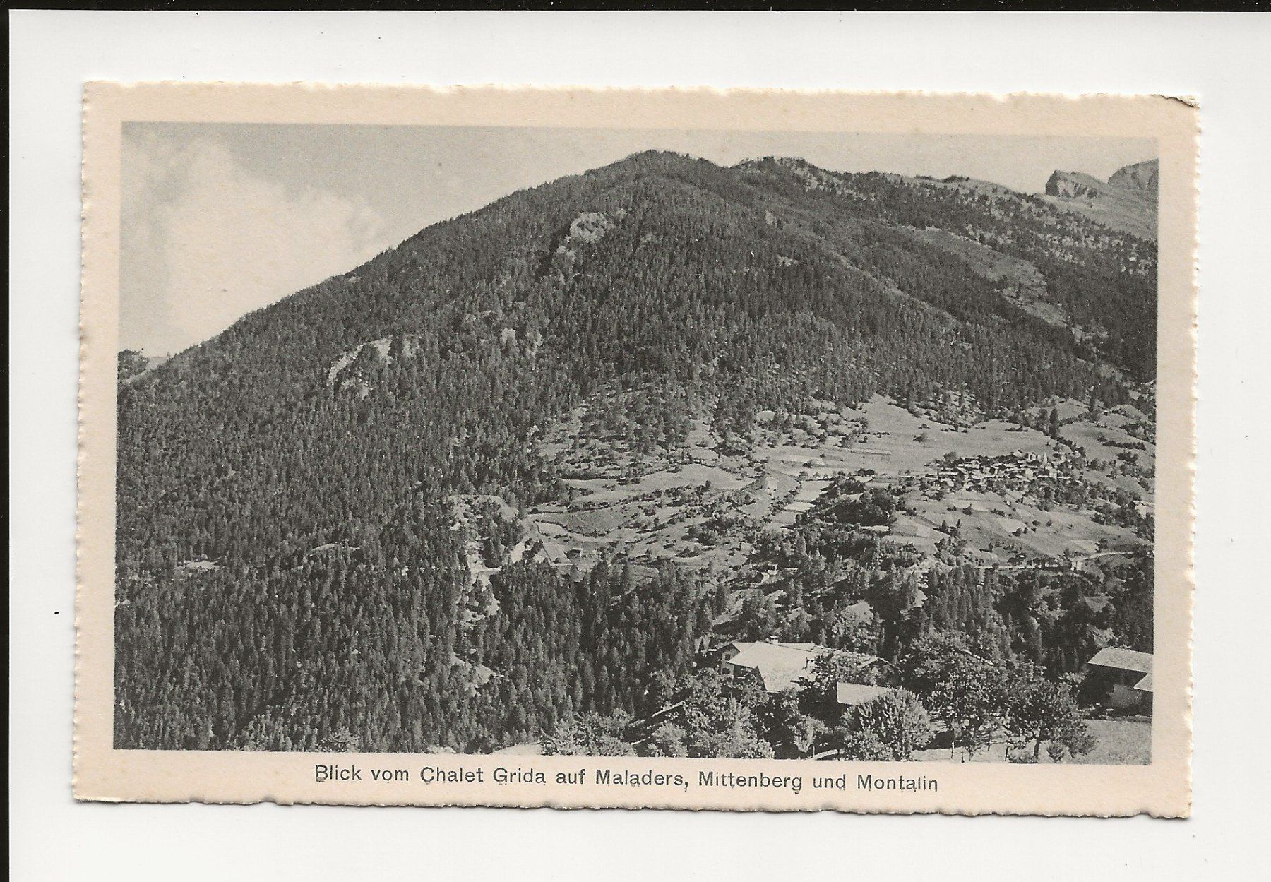 Cartoline postali: AK ca.1910  Maladers, Mittenberg, Montalin vom Chalet Grida – Usato da Greifensee venduto da 315WDO