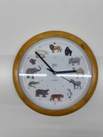 Kokos Wanduhr mit Tiergeräuschen