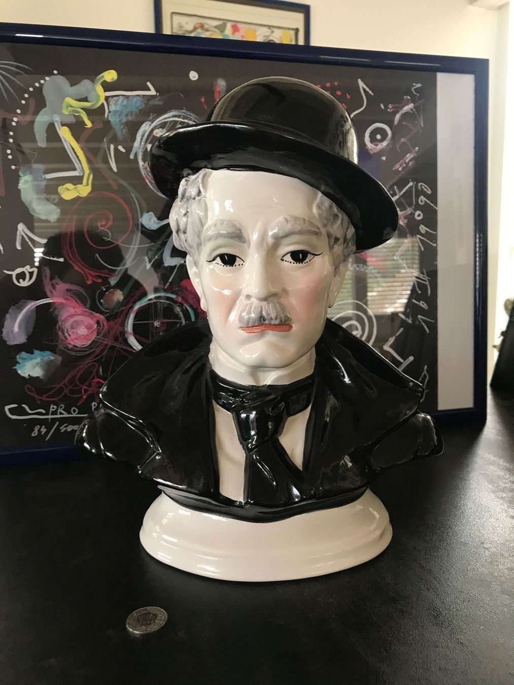Figuren: Céramique ancienne Charlie Chaplin rare – Gebraucht aus Vallamand von Bricbracbroc82 2