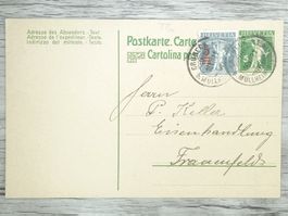 TR72 Carte Postale + Timbre Suisse 1921