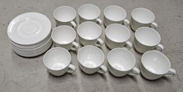 Set 12 Lunasol Platinum Line Kaffeetassen mit Untertasse