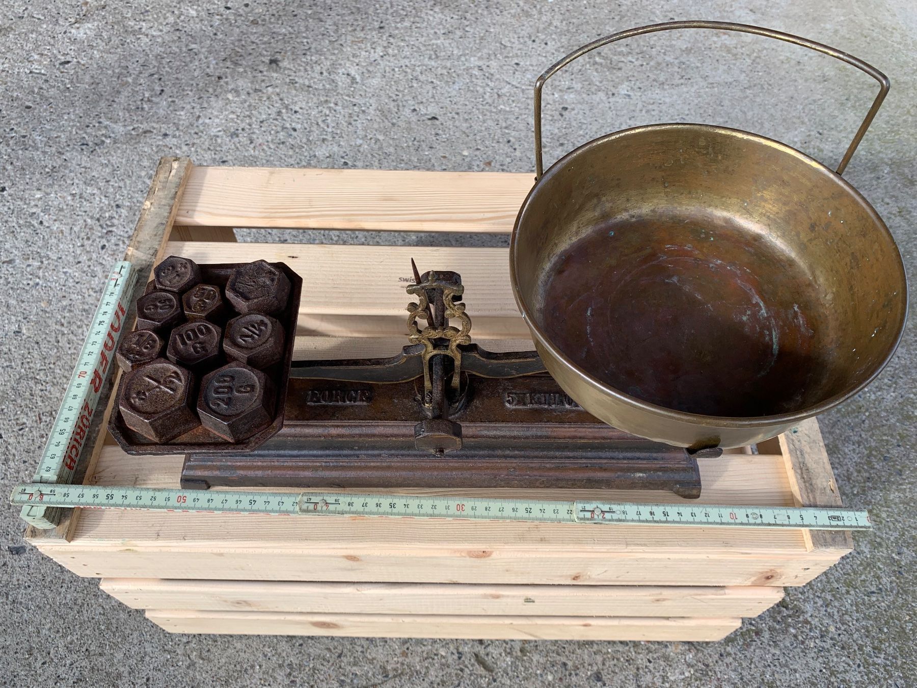 Bilance e pesi: antike Force Roberval Waage 5 Kg – Usato da Feldbach venduto da Olive1 2