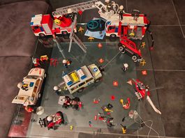 Playmobil Feuerwehr Konvolut + Notarzt + Bergwacht