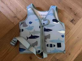 Schwimmweste Liewood Hai Muster hellblau neuwertig