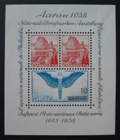 Aarauer-Block W11, Gedenkblock 1938 ungebraucht *