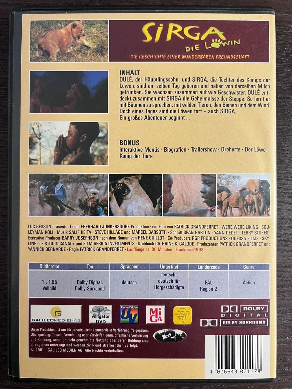 Alle DVDs: Sirga - Die Löwin – Gebraucht aus Zürich von FilmFreunde 1