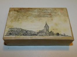 Stich Vorlage antik Zinn od Zinkmodel   6.5 x 10 cm