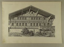 ROSSINIÈRE PFARRHAUS, STAHLRADIERUNG VON GLADBACH 1897