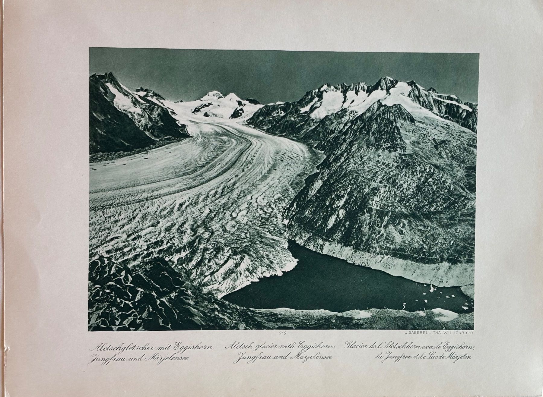 Foto & Immagini: Kupfertiefdruck, Albert Steiner, Lötschental / Gletscher – Usato da Frauenfeld venduto da Merk52 1