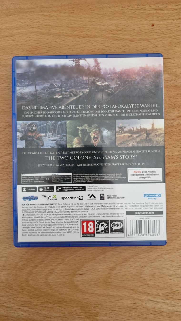 Giochi: Metro Exodus – Usato da Zürich venduto da Pampuch 1