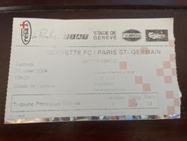 Servette FC Vintage Ticket Paris St. Germain PSG