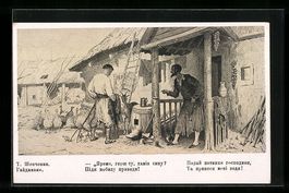 Szene aus dem Poem Gaidamak von Schewtsc