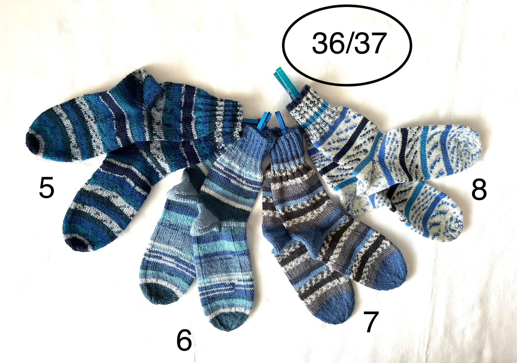 Calze: handgestrickte Wollsocken, 36/37 – Nuovo e nell'imballaggio originale da Engelburg venduto da rautibus