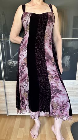 Robe en soie Per Una Marks & Spencer T.44/UK16–Velour&Dévoré